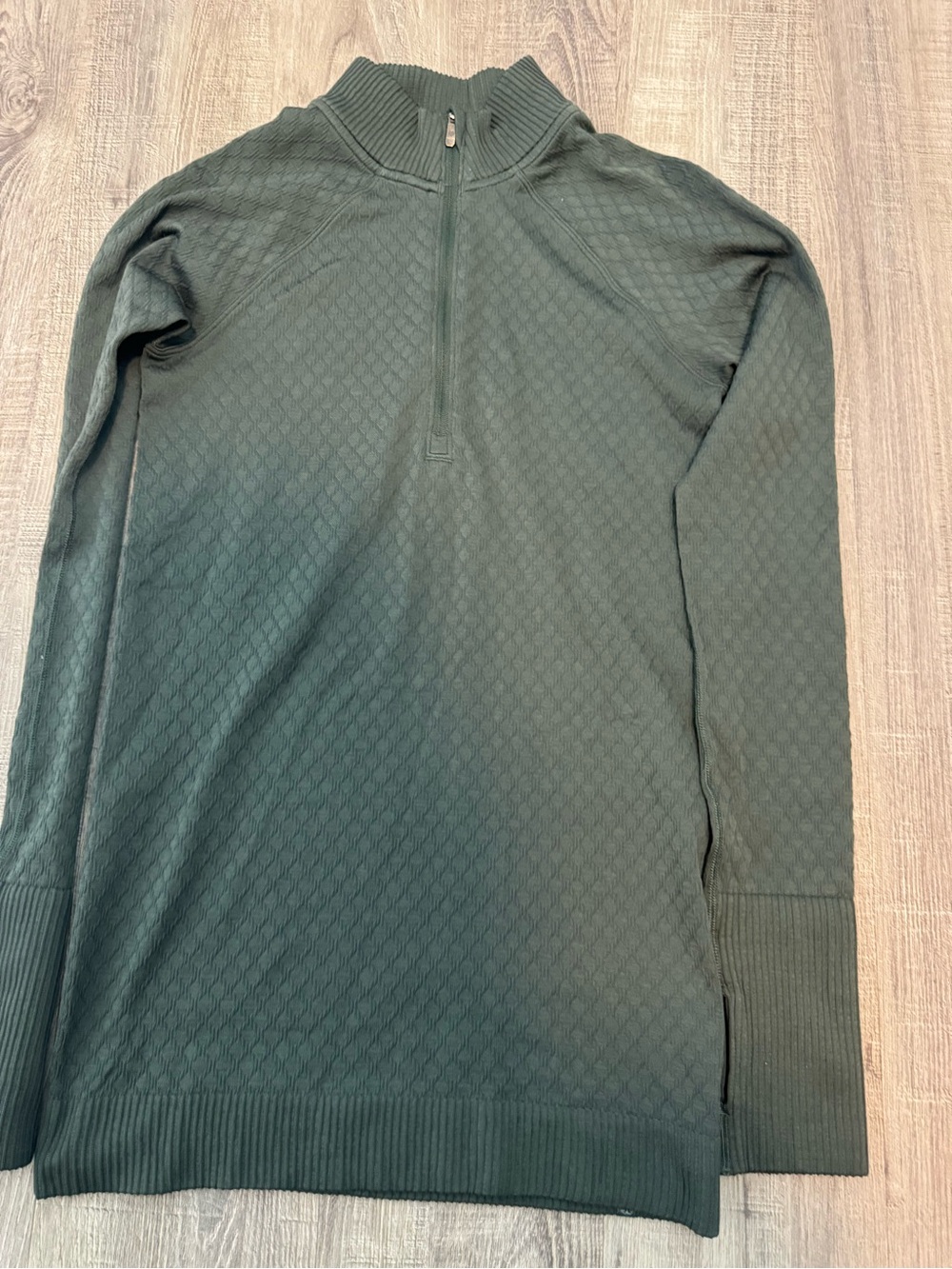 lululemon athletica Dark Green Half-Zip Quilted Pullover